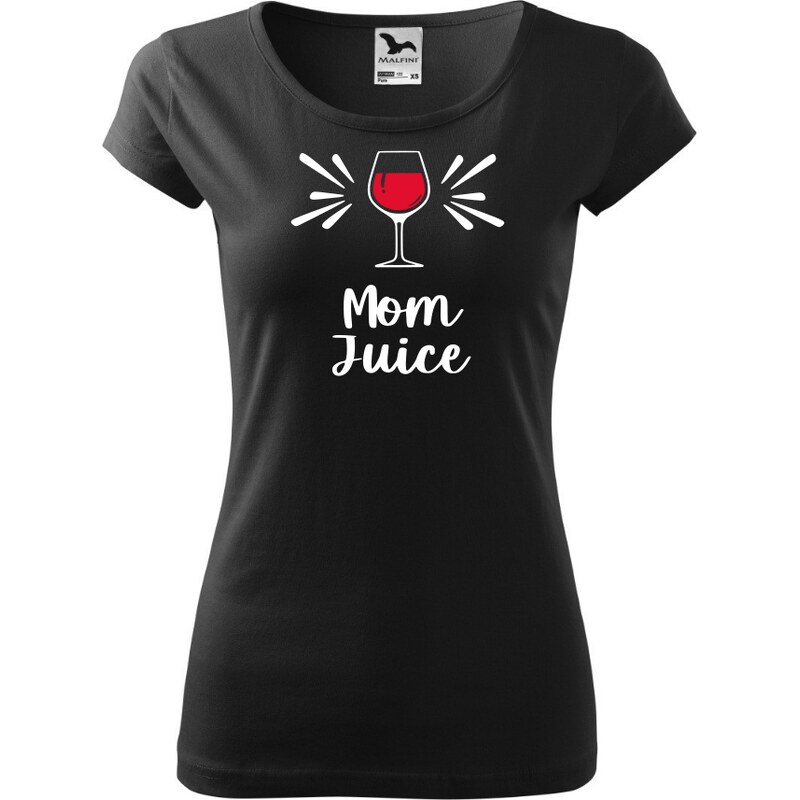 Fenomeno Dámské tričko Mom juice - černé 57425922