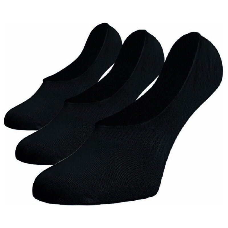 Benami Neviditelné ponožky ťapky černé 3pack