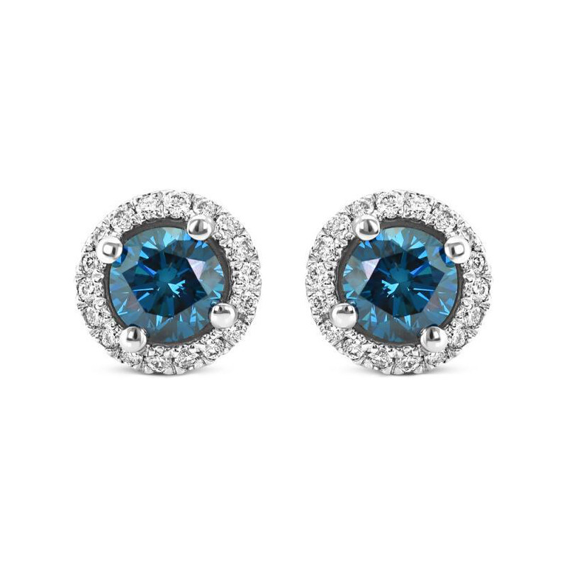 Eppi Náušnice s modrými diamanty Pankti