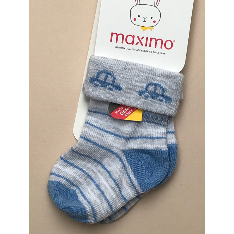 Maximo Kojenecké ponožky Autíčka modrošedé