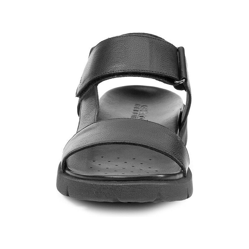 Kožené sandály Geox U XAND 2S B pánské, černá barva, U15BGB0003CC6003