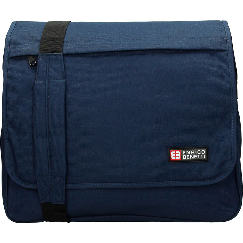 Lehká velká látková taška na notebook tmavě modrá - Enrico Benetti Terd tmavě modrá