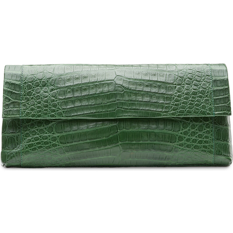 Nancy Gonzalez Crocodile Fold-Over Clutch