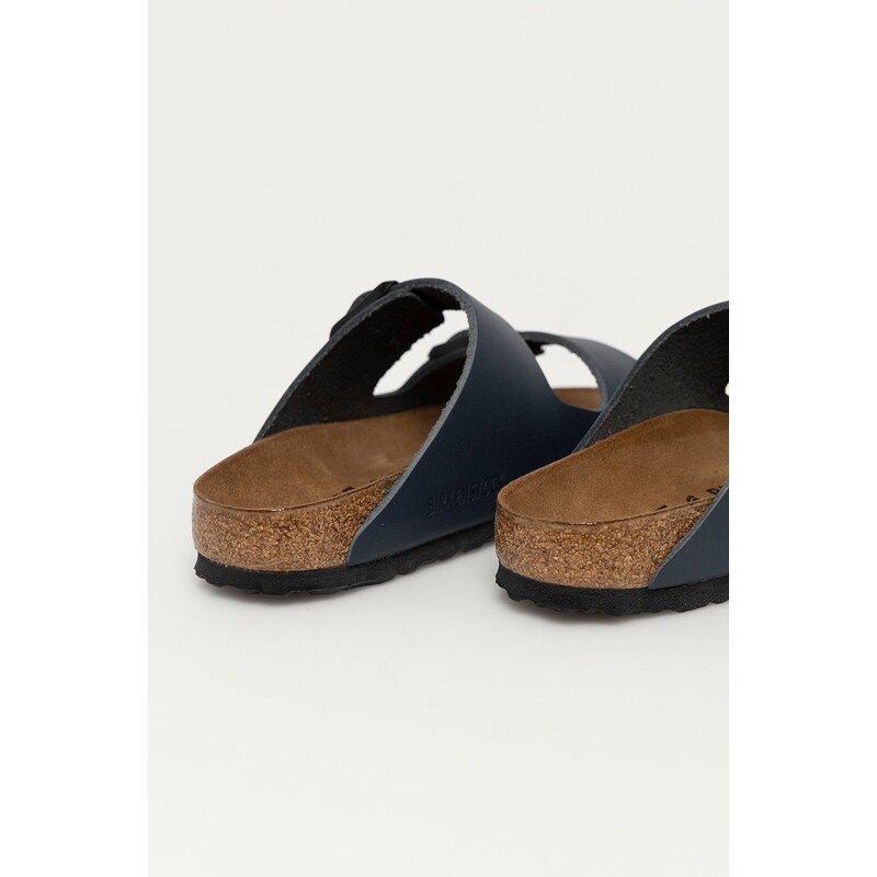 Kožené pantofle Birkenstock dámské, tmavomodrá barva, 51153-Blau