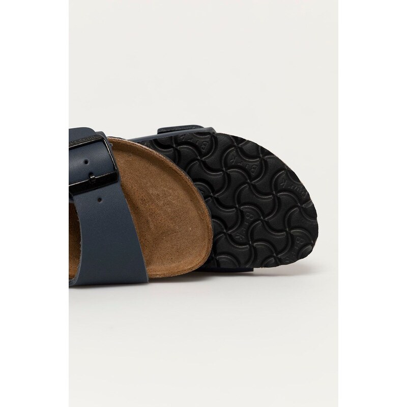 Kožené pantofle Birkenstock dámské, tmavomodrá barva, 51153-Blau