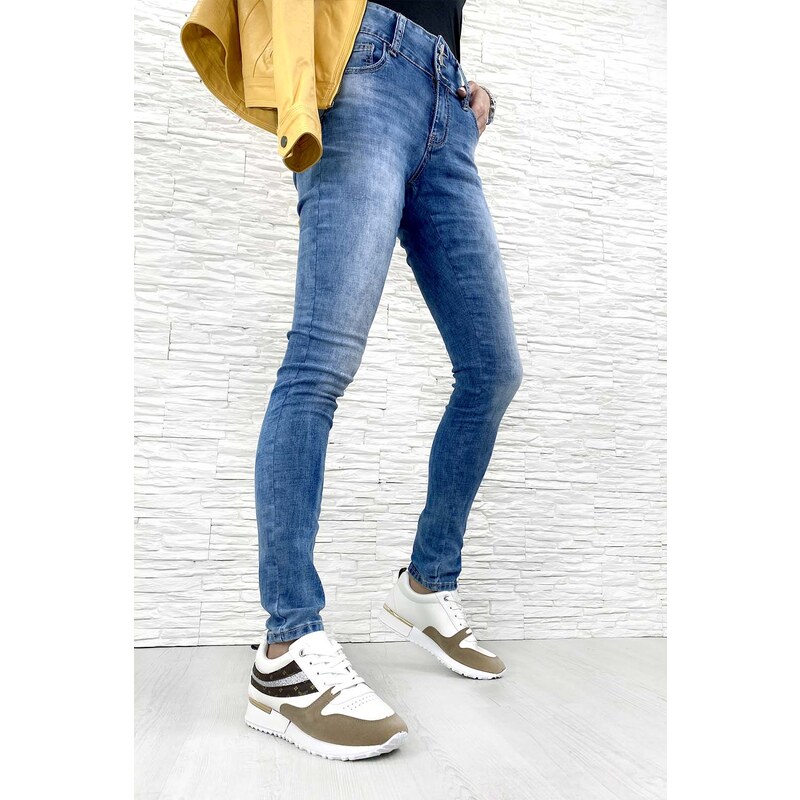 Gourd jeans Modré džíny - push up GD6700