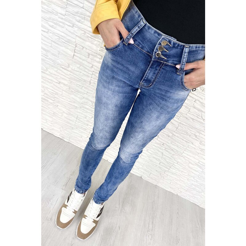 Gourd jeans Modré džíny - push up GD6700