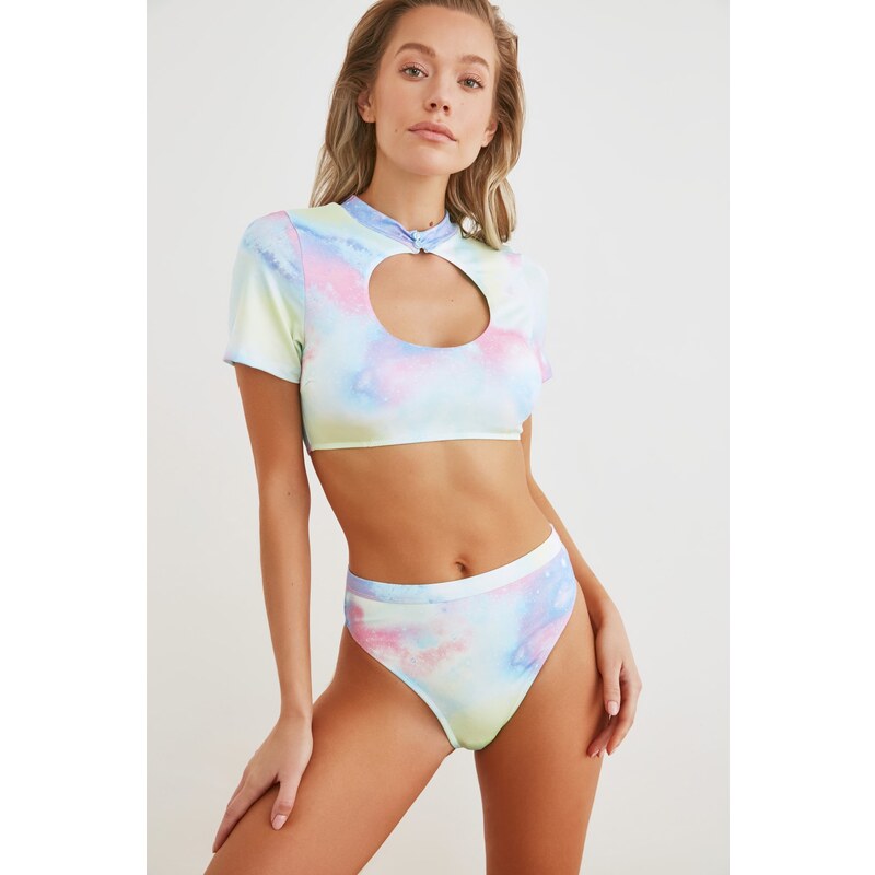 Trendyol Colorful Tie Dye Bikini Bottom