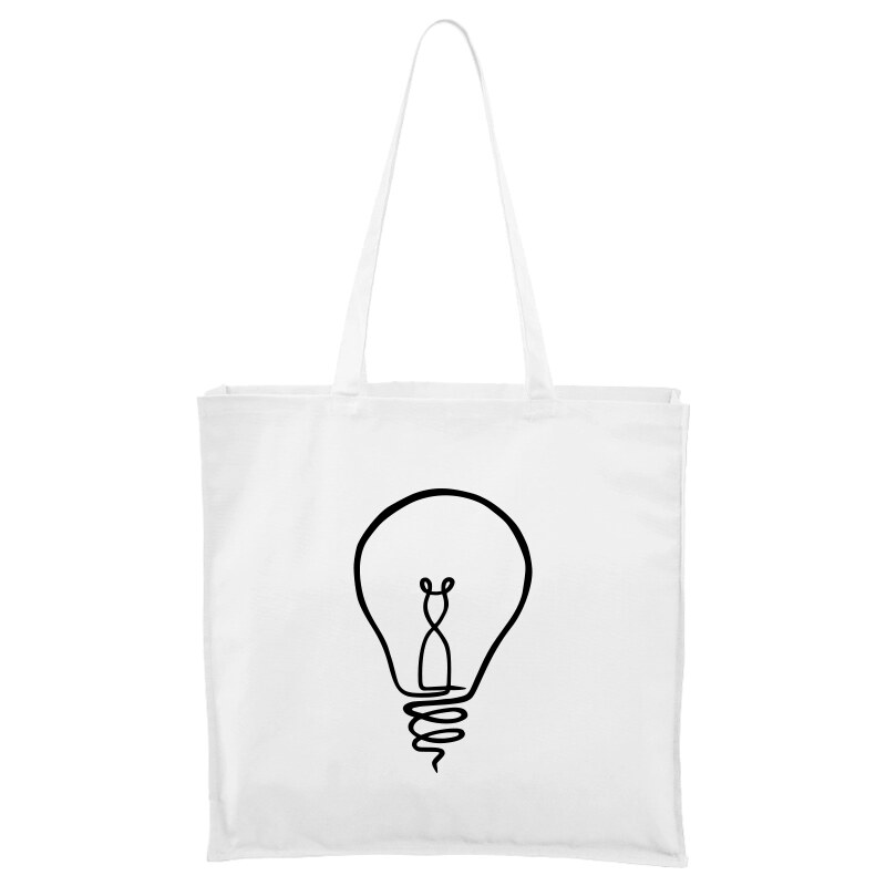 Roni Syvin + Adler/Malfini Ručně malovaná větší plátěná taška - Jednotahové - Žárovka
