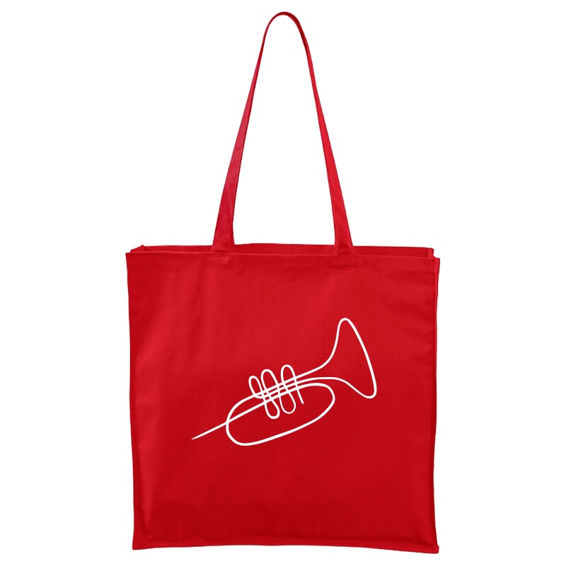 Roni Syvin + Adler/Malfini Ručně malovaná větší plátěná taška - Jednotahové - Trumpeta - 1