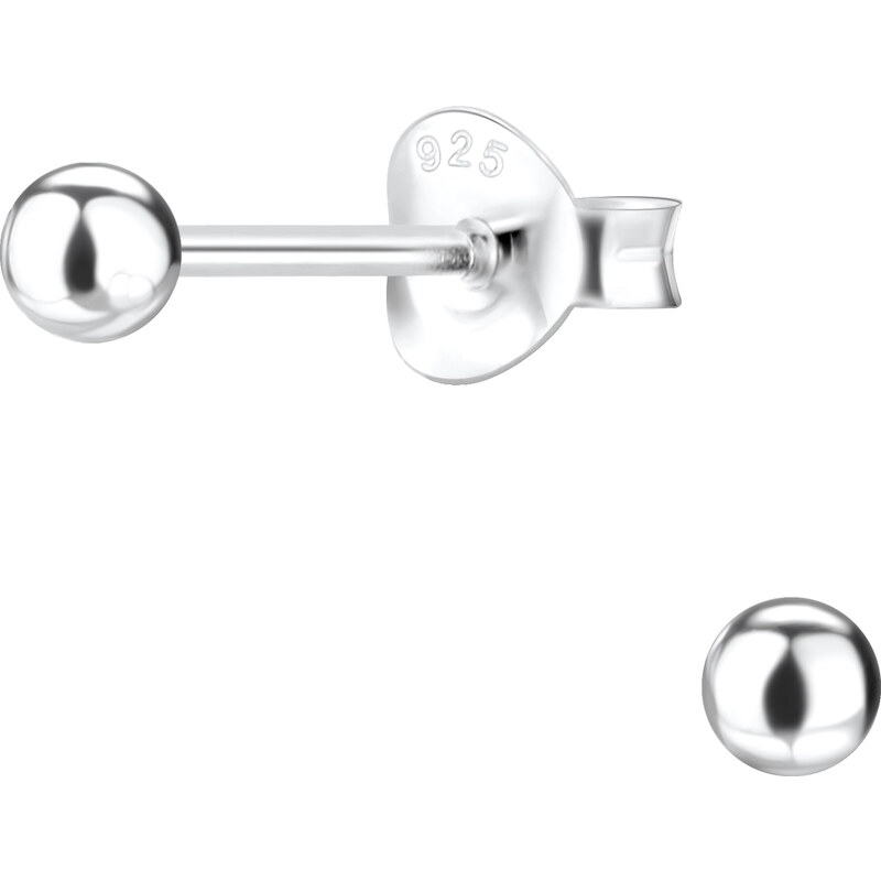 SYLVIENE Stříbrné náušnice Ball 3 mm 58916523