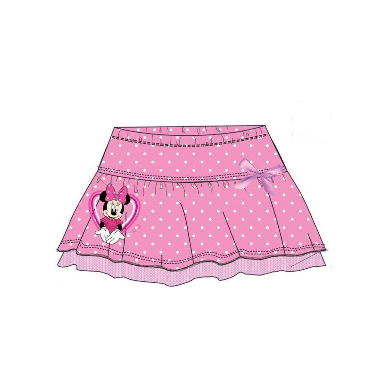 Cottonland Dívčí bavlněná sukně / sukýnka Minnie Mouse Disney - růžová
