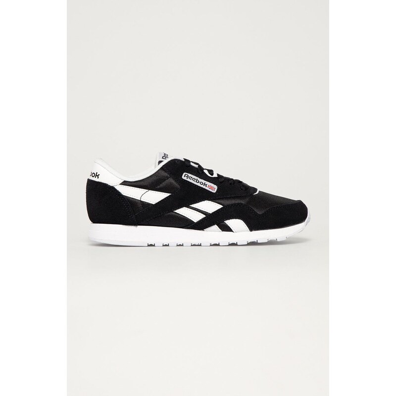 Reebok Classic Boty Reebok černá barva, na plochém podpatku, FV4506-BLK/WHT