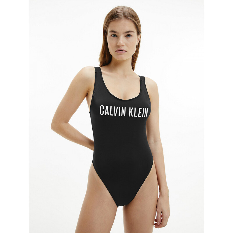 Calvin Klein dámské černé plavky SCOOP BACK ONE PIECE -RP