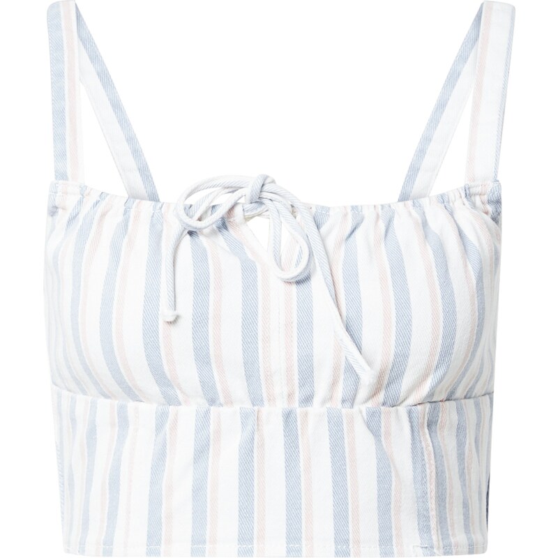 Missguided Top světlemodrá / pastelově růžová / bílá 109476982
