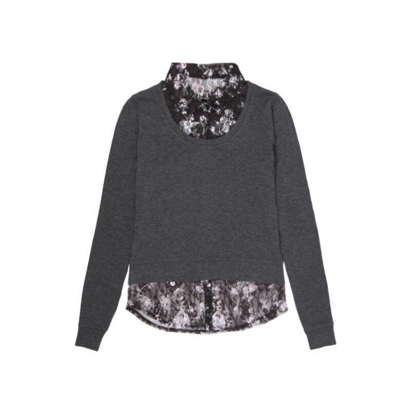 Tally Weijl Grey Top & Floral Blouse Combo