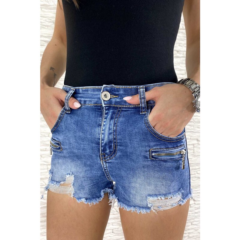 Gourd jeans Kraťasy s vysokým pasem GD6259-DK