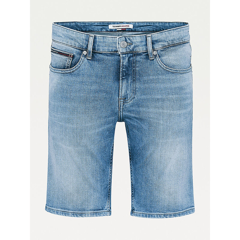 Tommy Hilfiger Tommy Jeans pánské světle modré džínové kraťasy SCANTON SLIM DENIM SHORT HLBS