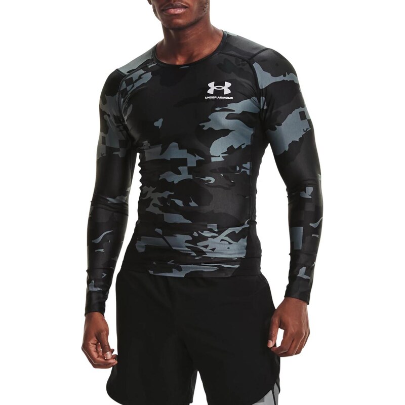 Triko Under Armour UA HG IsoChill Comp Print LS-BLK 1361523-001