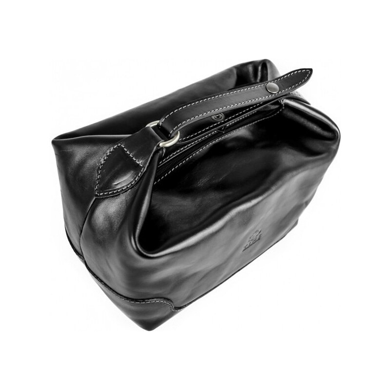 TopMode Luxusní kožená kosmetická taška pro náročné