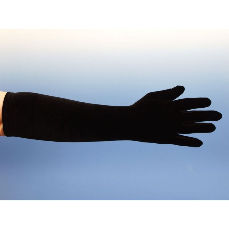 Německo rukavice dámské, černé, společenské, sametové 48346