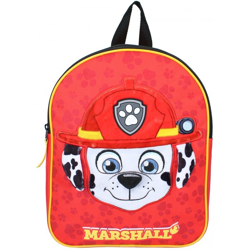 Vadobag Dětský předškolní batůžek Tlapková patrola - Paw Patrol - motiv Marshall s plyšovýma ušima - 9L