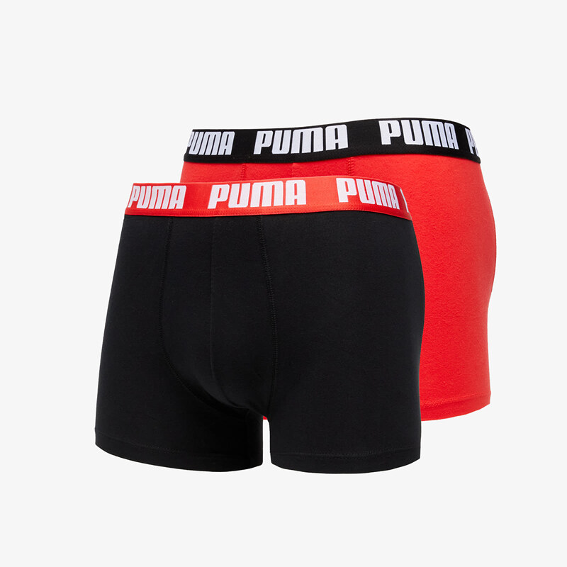 Boxerky Puma 2 Pack Basic Boxers Red/ Black