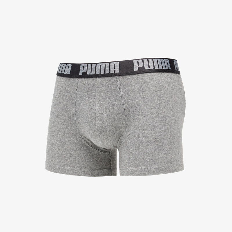 Boxerky Puma 2 Pack Basic Boxers Dark Gray/ Melange