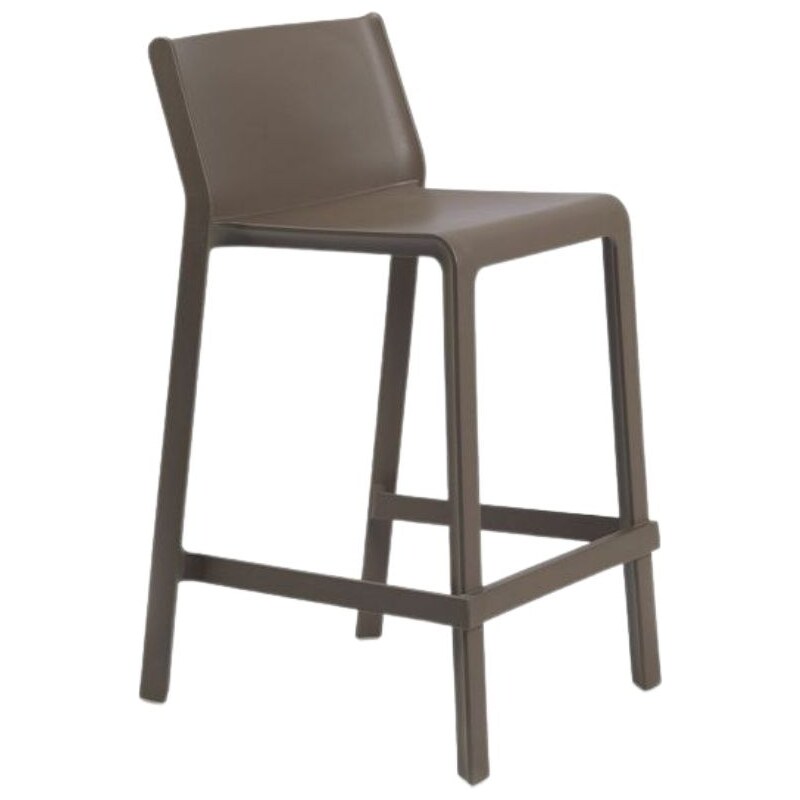 Nardi Hnědá plastová barová židle Trill 65 cm