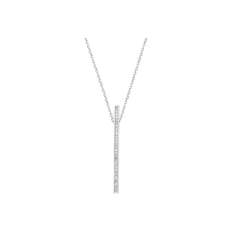 Elegantní stříbrný náhrdelník se zirkony - Meucci SLN021