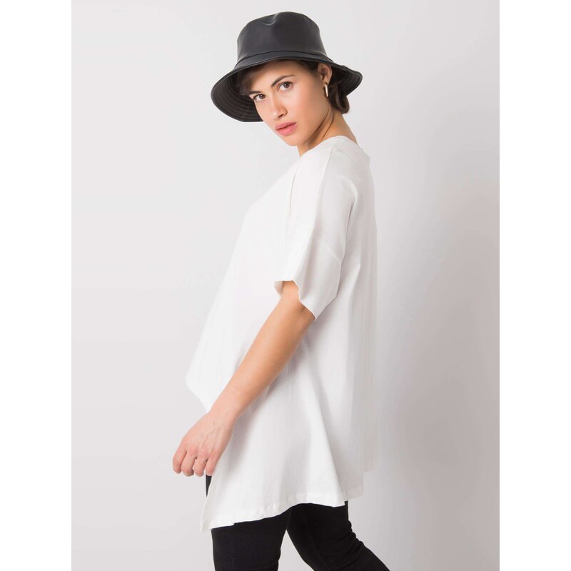 RUE PARIS BÍLÉ DÁMSKÉ OVERSIZE TRIČKO -WHITE Bílá