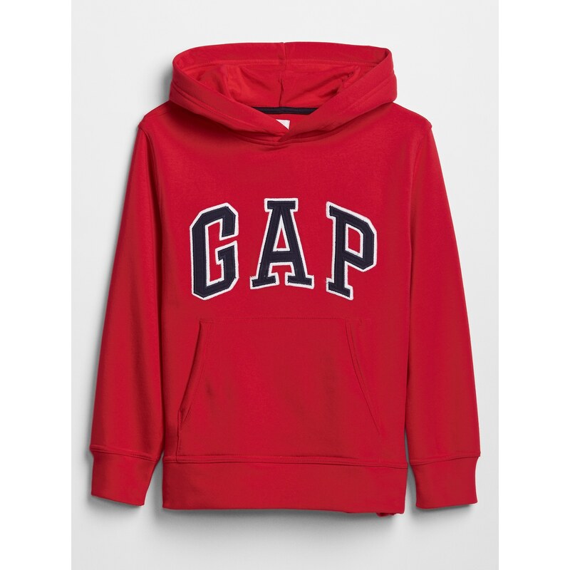 Červená klučičí dětská mMikina GAP Logo hoodie