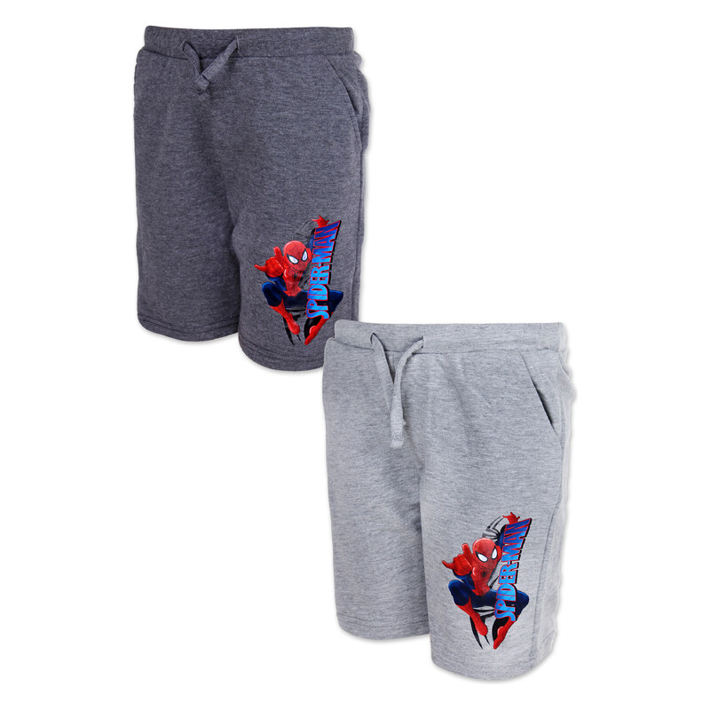 Chlapecké kraťasy - SETINO Spider-Man 05, světle šedý melír