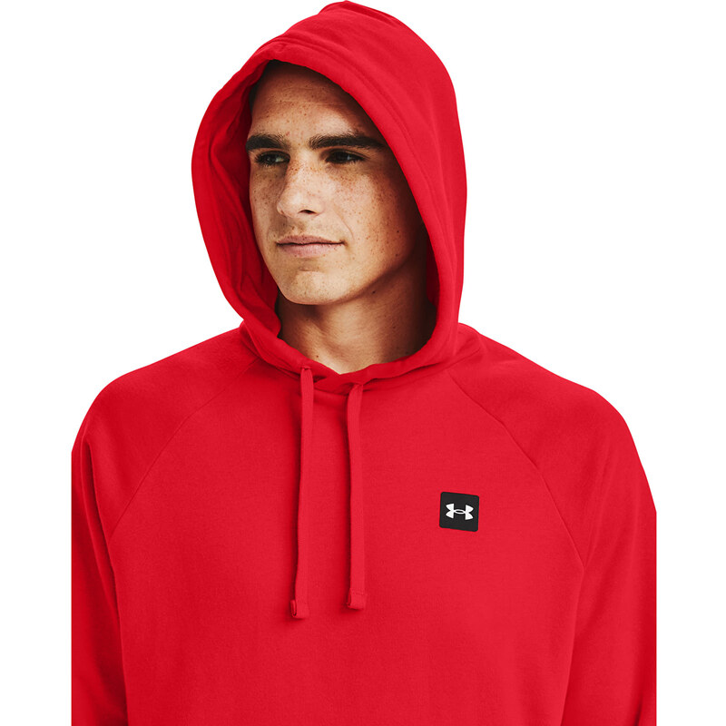 Pánská mikina Under Armour Rival Fleece Hoodie Red/ Onyx White