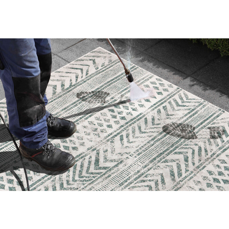 NORTHRUGS - Hanse Home koberce Kusový koberec Twin Supreme 103861 Biri Green/Cream – na ven i na doma - 80x150 cm