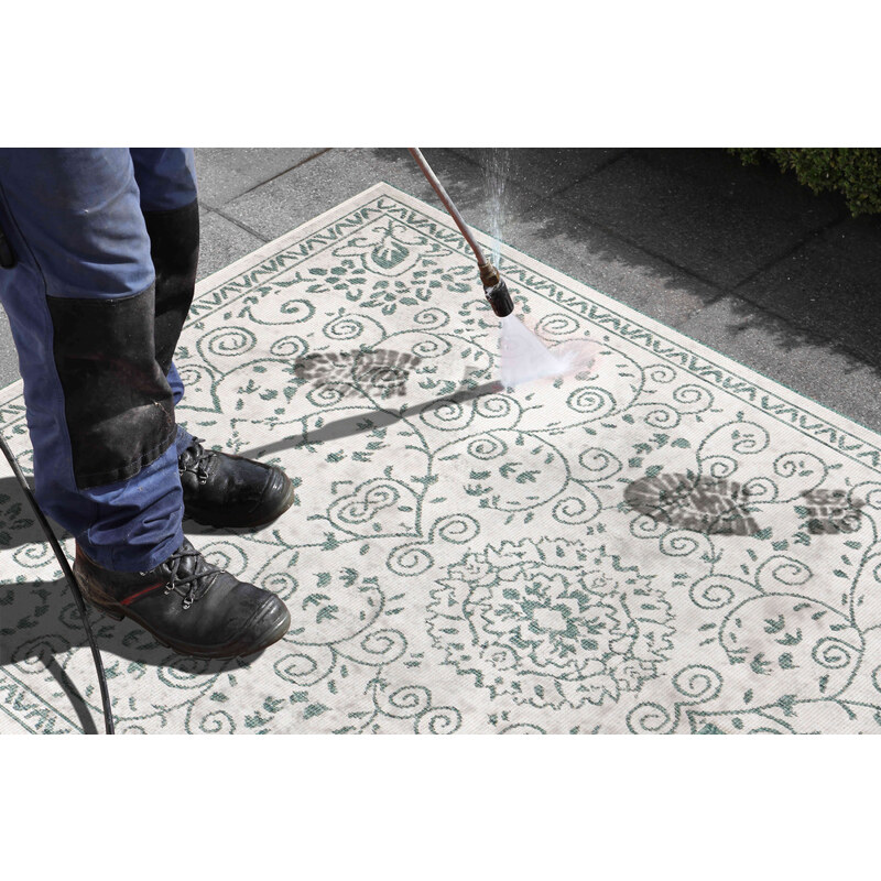 NORTHRUGS - Hanse Home koberce Kusový koberec Twin Supreme 103865 Leyte Green/Cream – na ven i na doma - 80x150 cm