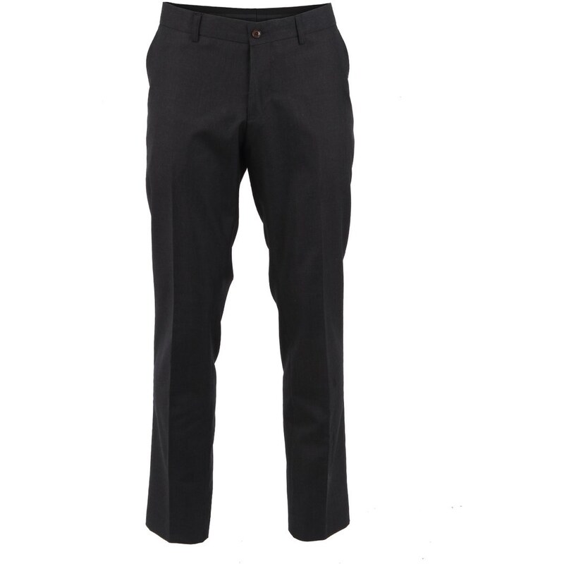 Tmavě šedé společenské kalhoty Bertoni