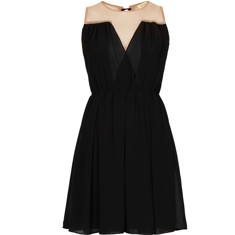 Topshop **Chiffon and Mesh Dress by Goldie