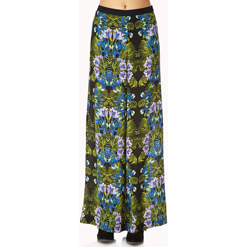 Forever 21 Tropical Wide Leg Pants