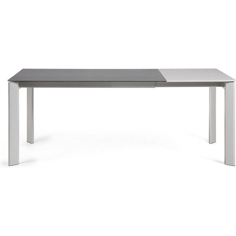Antracitově šedý keramický rozkládací jídelní stůl Kave Home Axis II. 140/200 x 90 cm