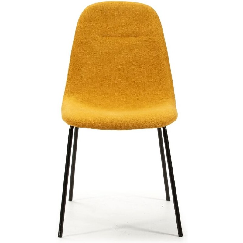 Žlutá látková jídelní židle Marckeric Renne