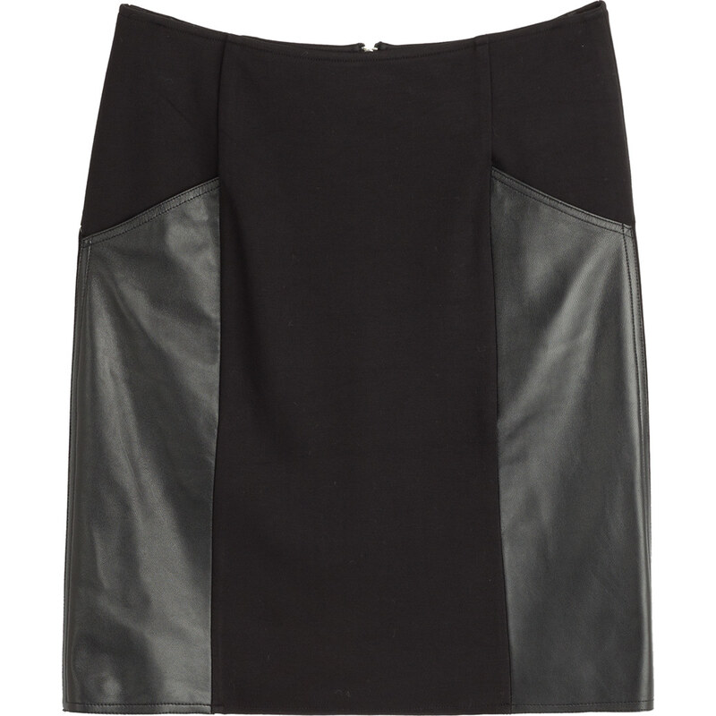 Steffen Schraut Leather Paneled Skirt