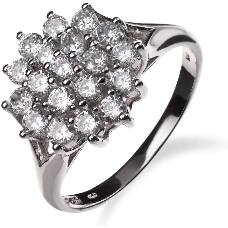 Stříbrný prsten s bohatým zdobením se zirkony - Meucci SS256R