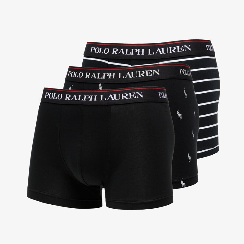 Boxerky Ralph Lauren Classics 3 Pack Trunks Black/ Black/ White/ Black