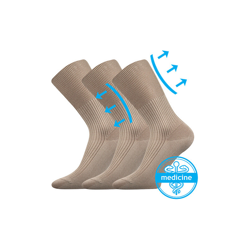 ZDRAVAN zdravotní 100% bavlněné ponožky Lonka