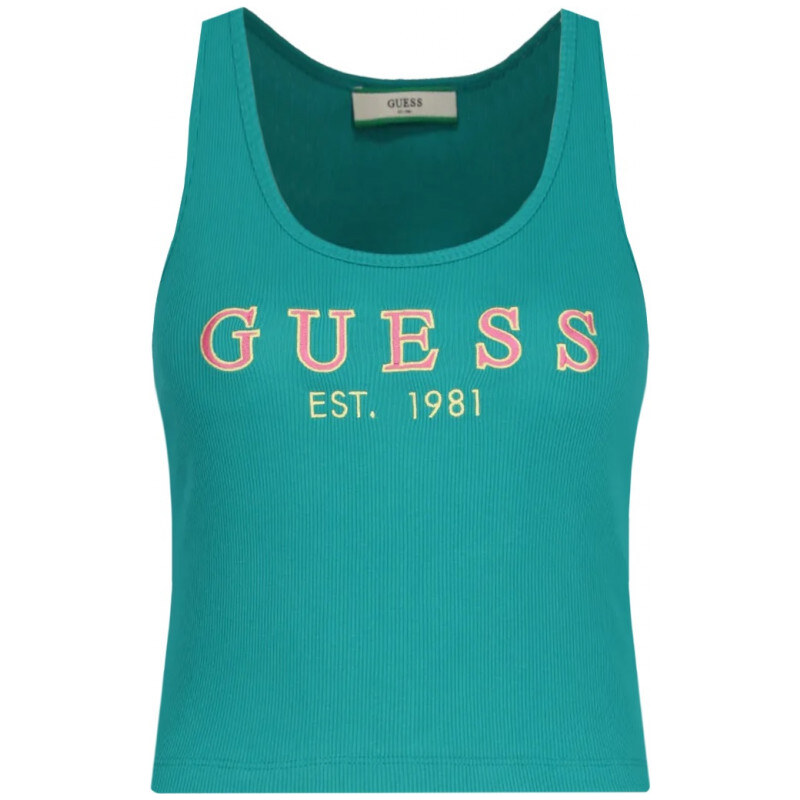 GUESS dámské zelené krátké tílko TANK TOP