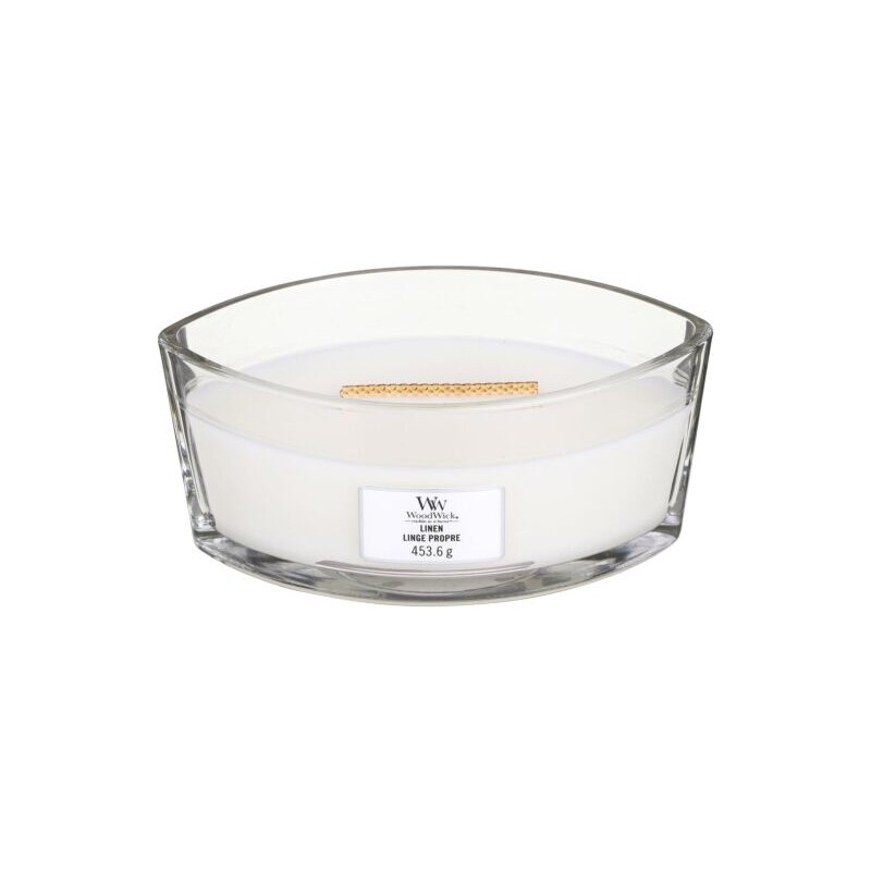 WoodWick Svíčka loď Linen, 453 g