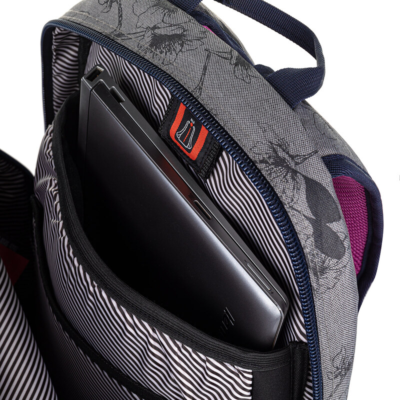Studentský batoh Topgal SURI s kolibříky, šedá