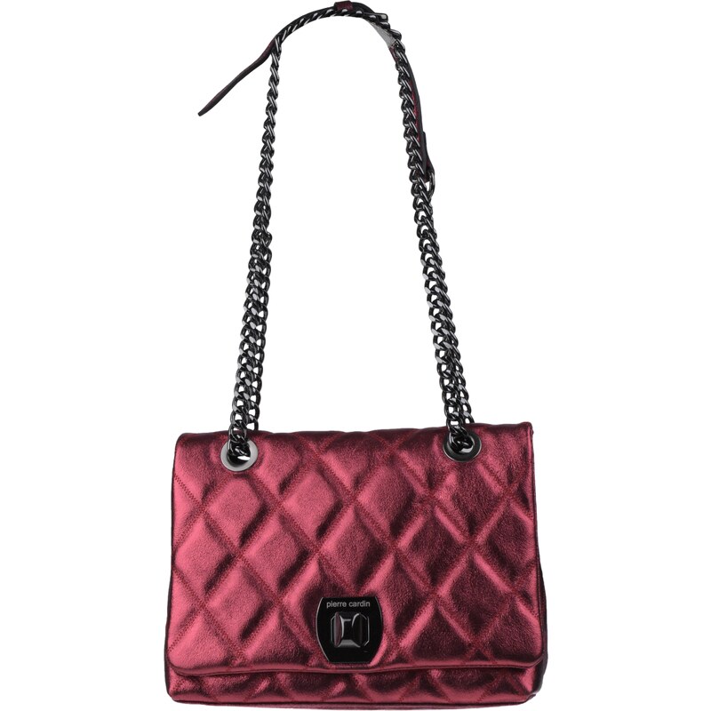 Kožená kabelka crossbody Pierre Cardin 4216 Rossa Laminato červená