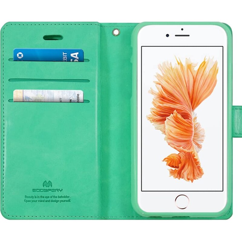 Knížkové pouzdro na iPhone 6 / 6S - Mercury, Mansoor Diary Mint